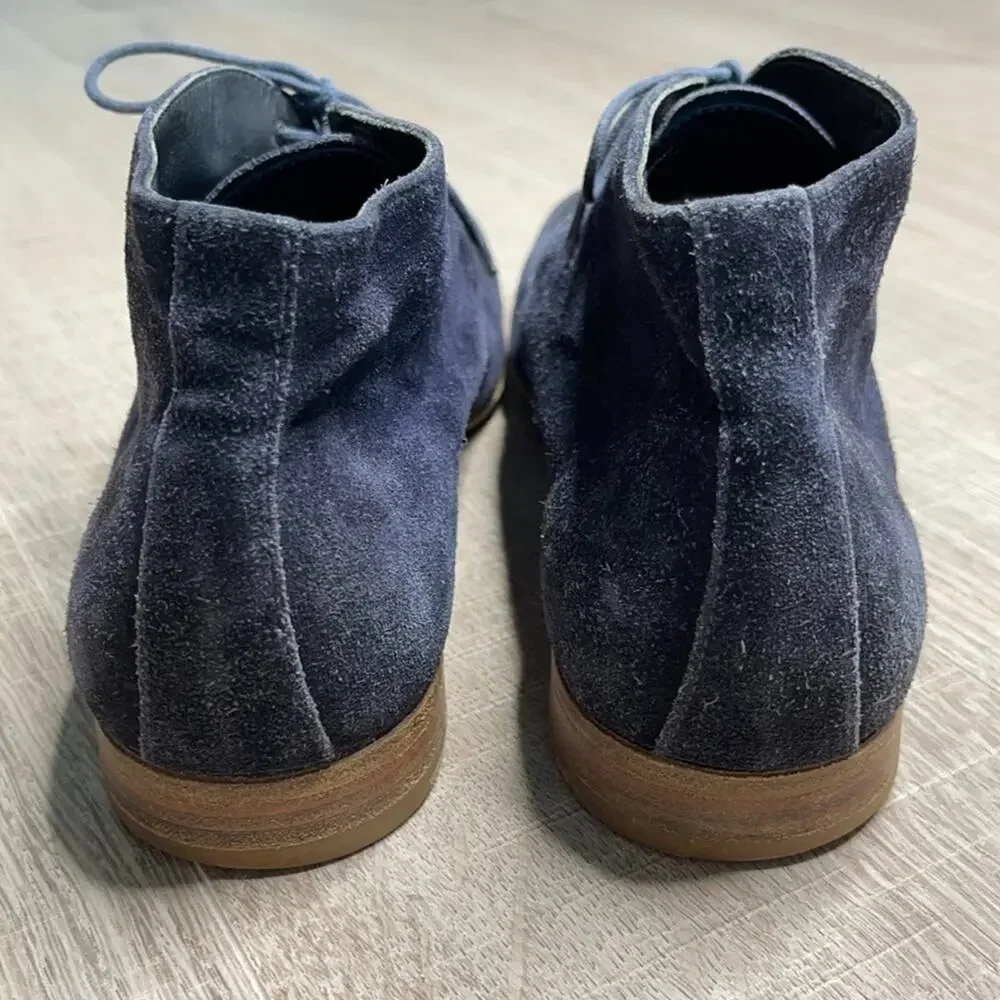 PRADA Midnight Suede Lace Up Desert Ankle Boots - Picture 4 of 11